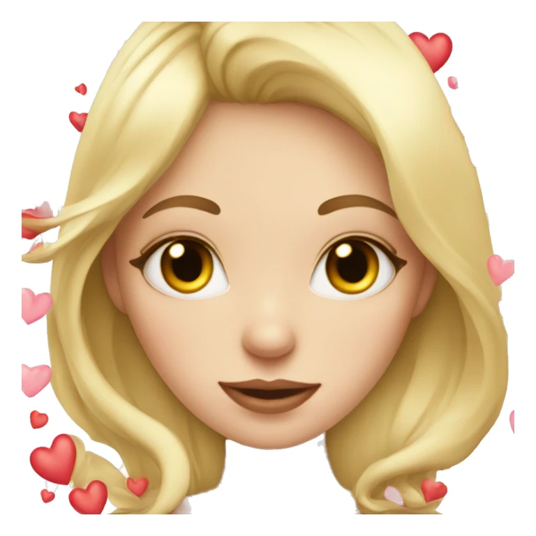 blonde girl with hearts as eyes in love cute  sticker