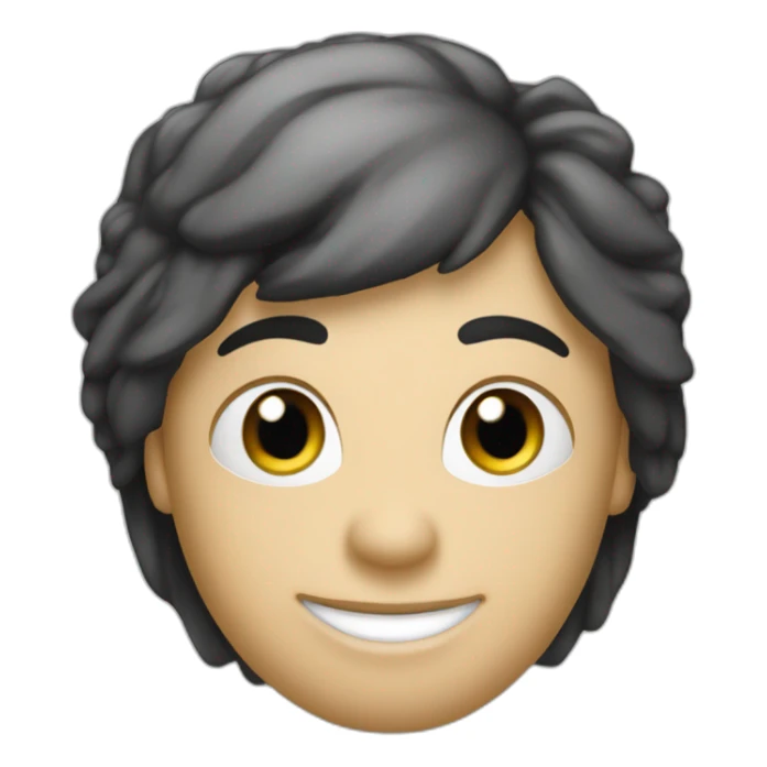 Je un emoji de salutations en noir et blanc pour une entreprise de mode sticker