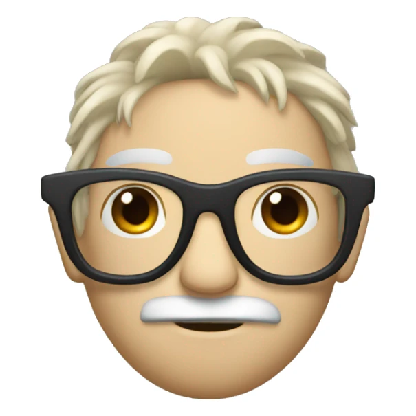 Glasses with hairy arms and legs sticker