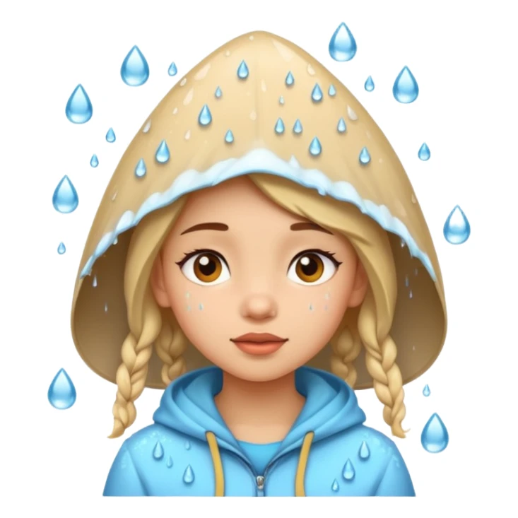 Uborka eső rá esik a lány fejére az uborka sticker