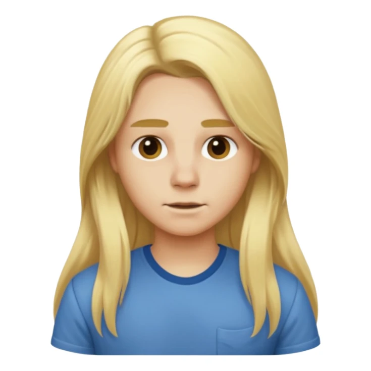 animal with long blonde hair and shirt sticker