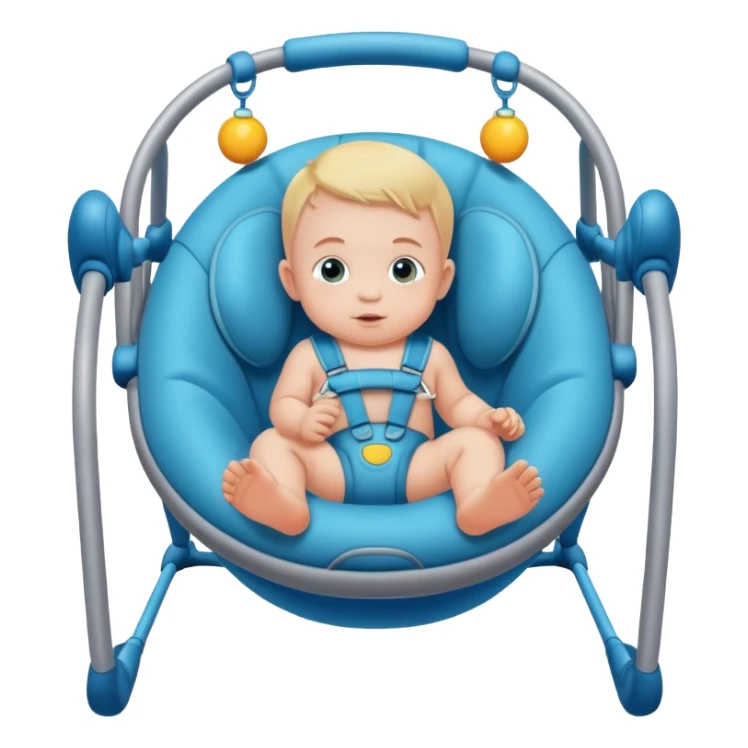 Baby boy in bouncer sticker