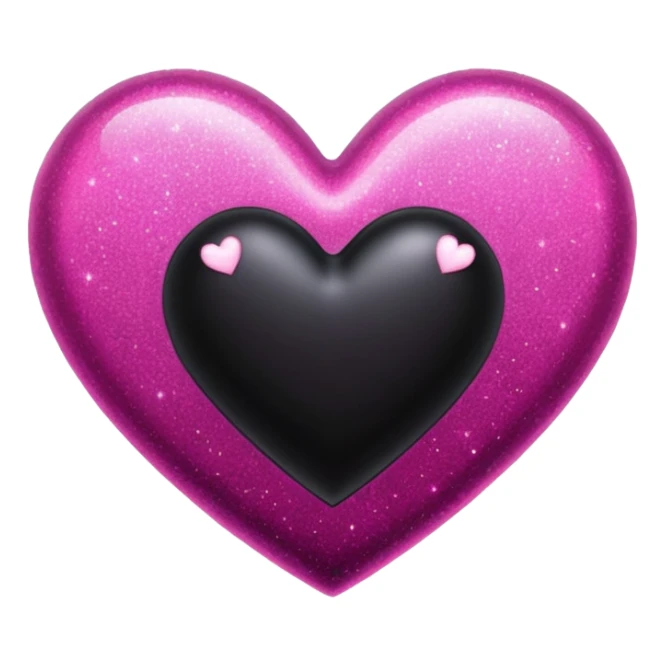 BLACKPINK-inspired gothic heart ,  hearts, black and pink, cute,  sticker