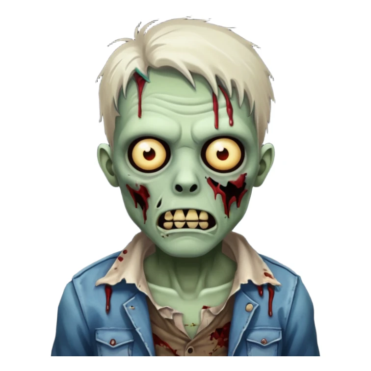 zombie make the background white sticker