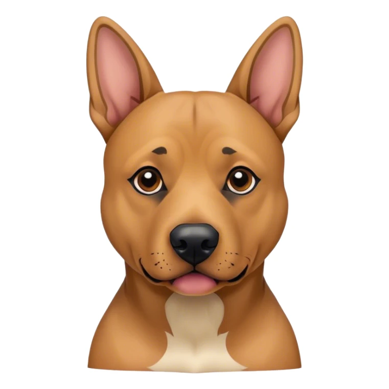 Pit bull/german shepherd mixed dog with floppy ears sticker