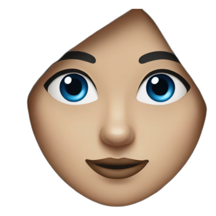 Woman-Raccoon-with-blue-eyes sticker