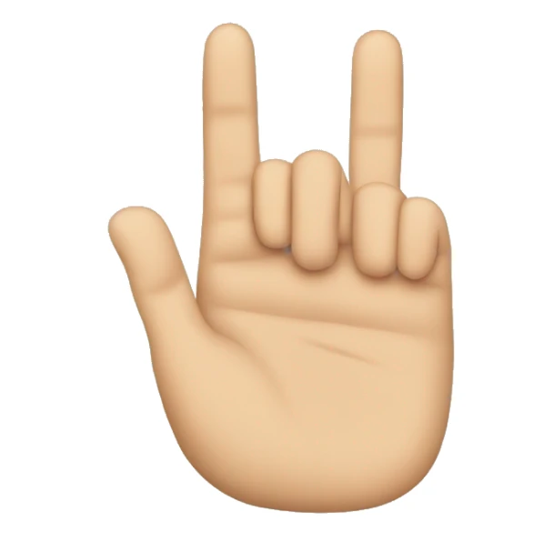  Index, middle and little fingers are raised sticker