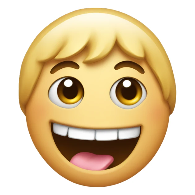 face emoji with tongue out, with 2 fingers by tongue  sticker