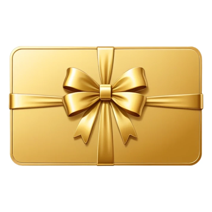 Shiny golden premium gift card sticker