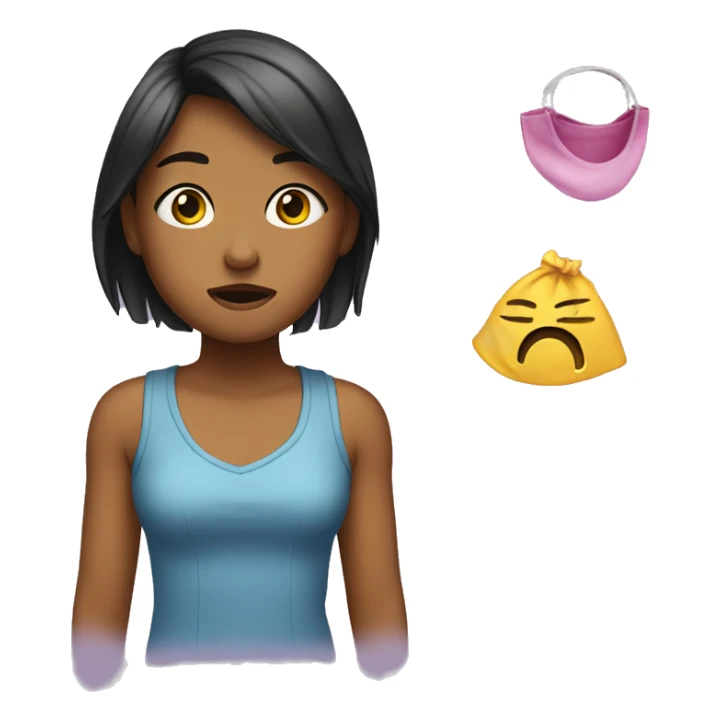 girl in front of her dressing she’s crying sticker