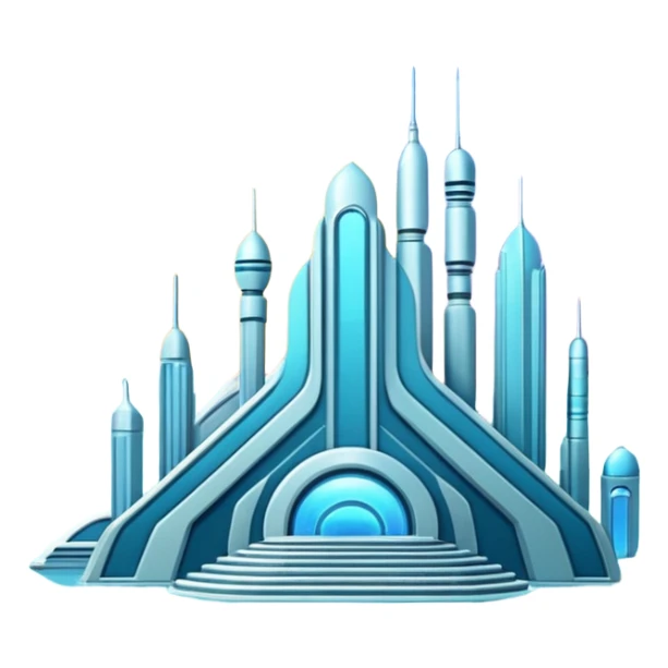 Utopian Futuristic Aesthetic Scenery Deco sticker