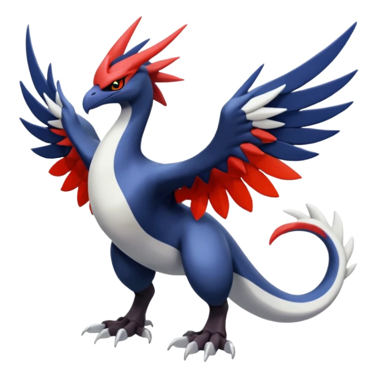 Yveltal-Lugia-Silvally-Fakémon-hybrid-creature (full body)  sticker