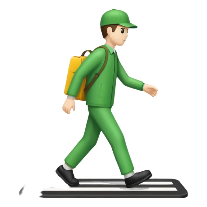 Crosswalk Light icon , Green walking man. sticker