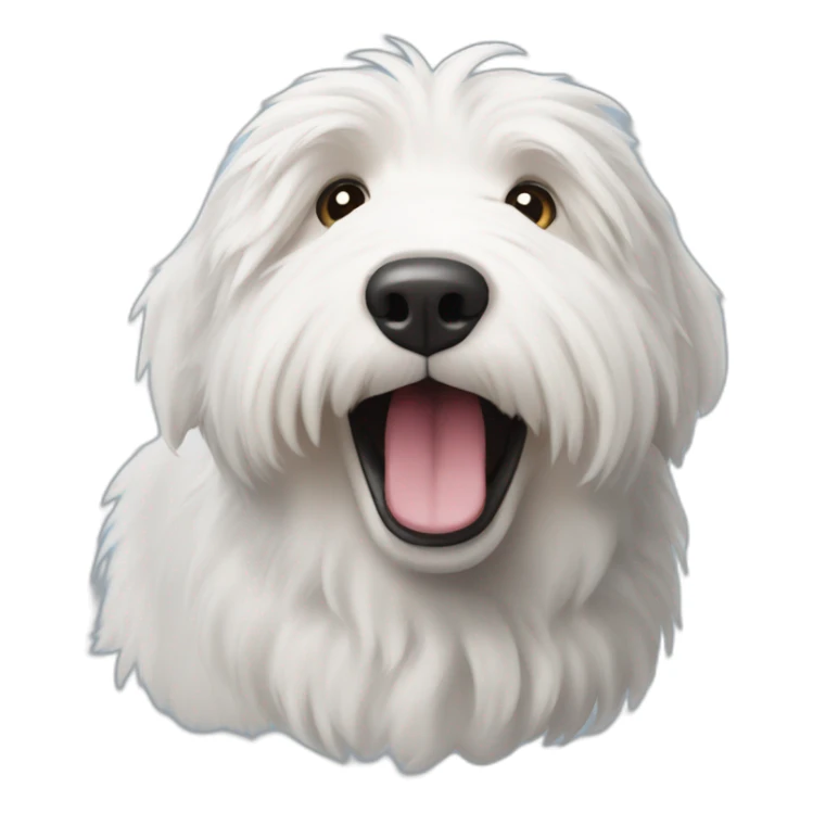 old english sheepdog happy sticker
