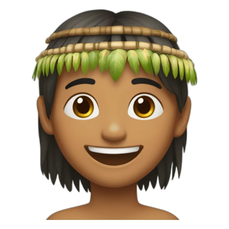 indigena de la amazonia ecuatoruiana sonriendo sticker