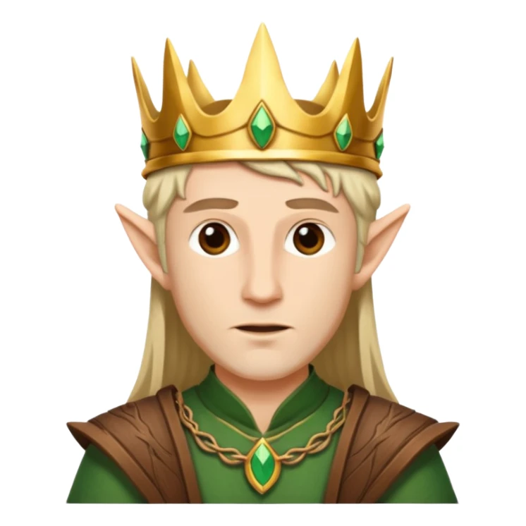 Elven King wooden crowen sticker
