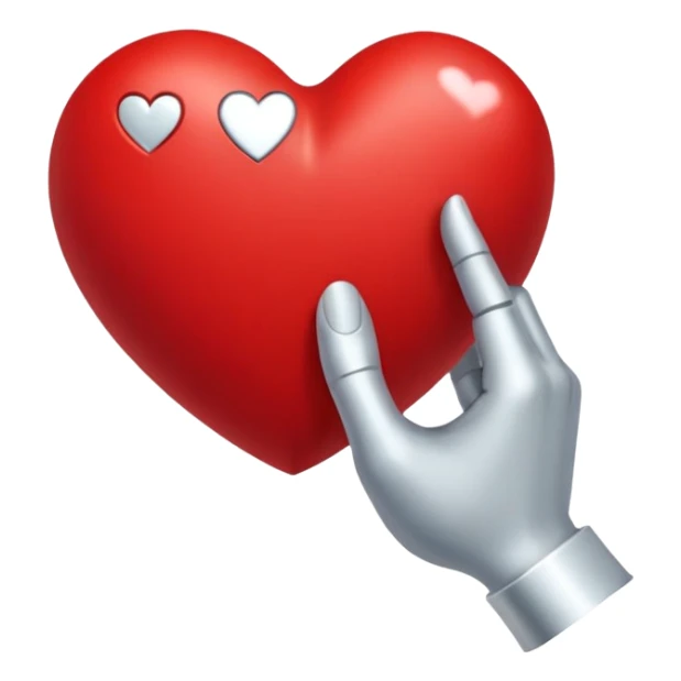 Un esqueleto que con la mano izquierda apunta a un corazón con un tridente sticker