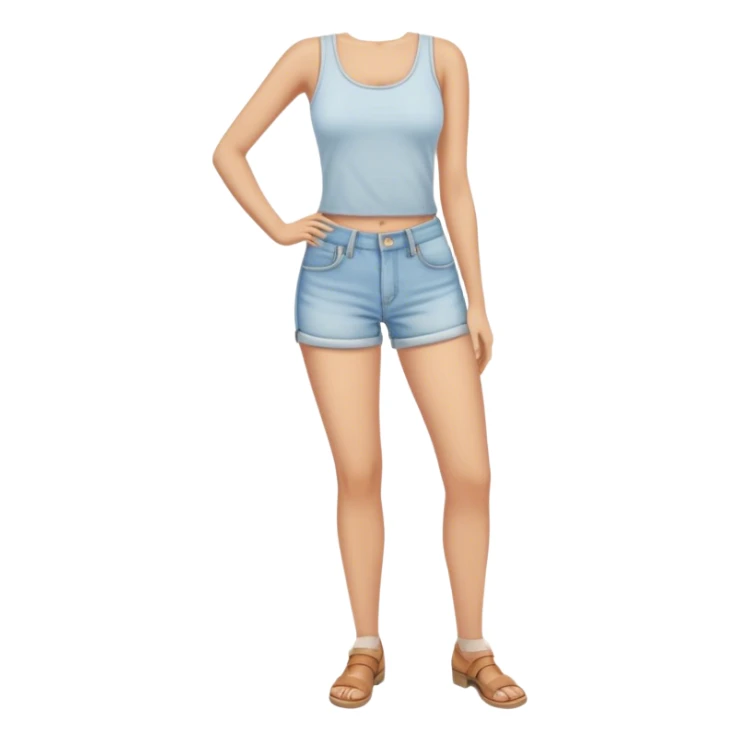 vintage light wash women's denim shorts sticker