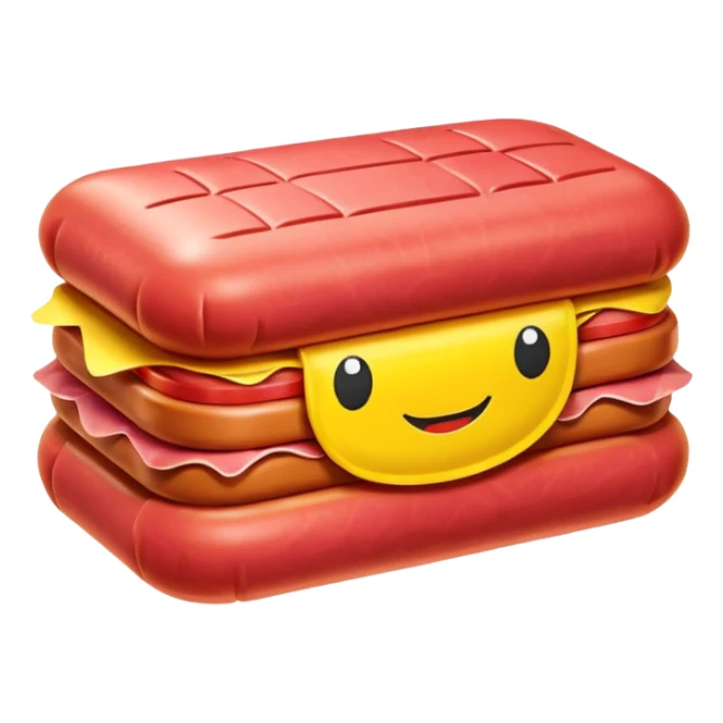  SPAM meat jeff koons style inflatable abstract art sculpture  sticker