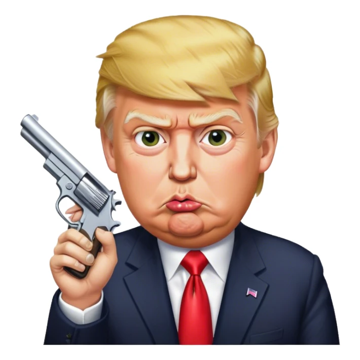 Trump eating a pistol sticker