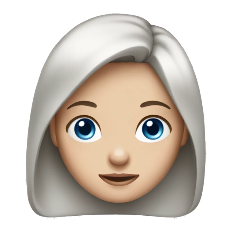 Girl with darkred hair and blue eyes sticker