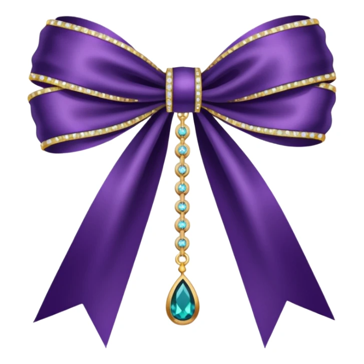 dark purple ribbon with jewelry sticker
