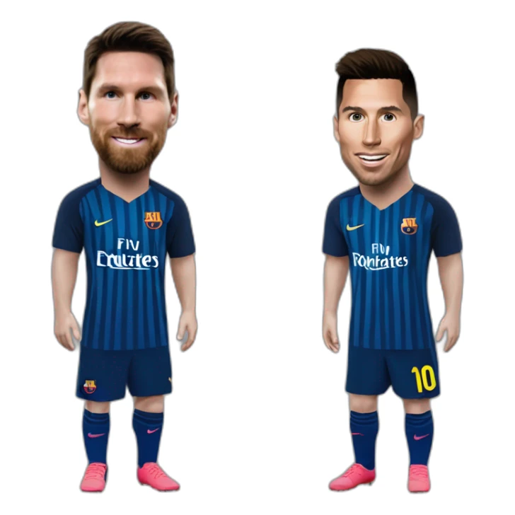 Emoji de messi y cristiano sticker