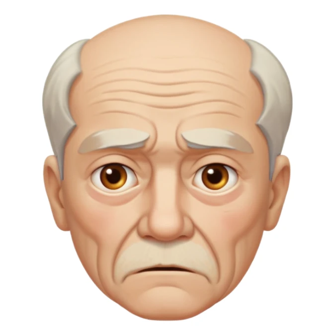 old man with Resentment - bitter indignation at having been treated unfairly sticker