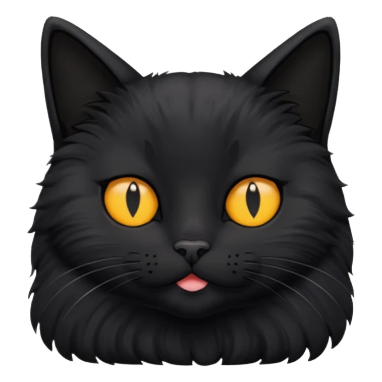 Black cat laying down with eyes closed and the text 'purr' above its head sticker