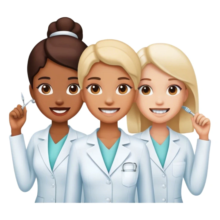 3 girl dental dream team sticker