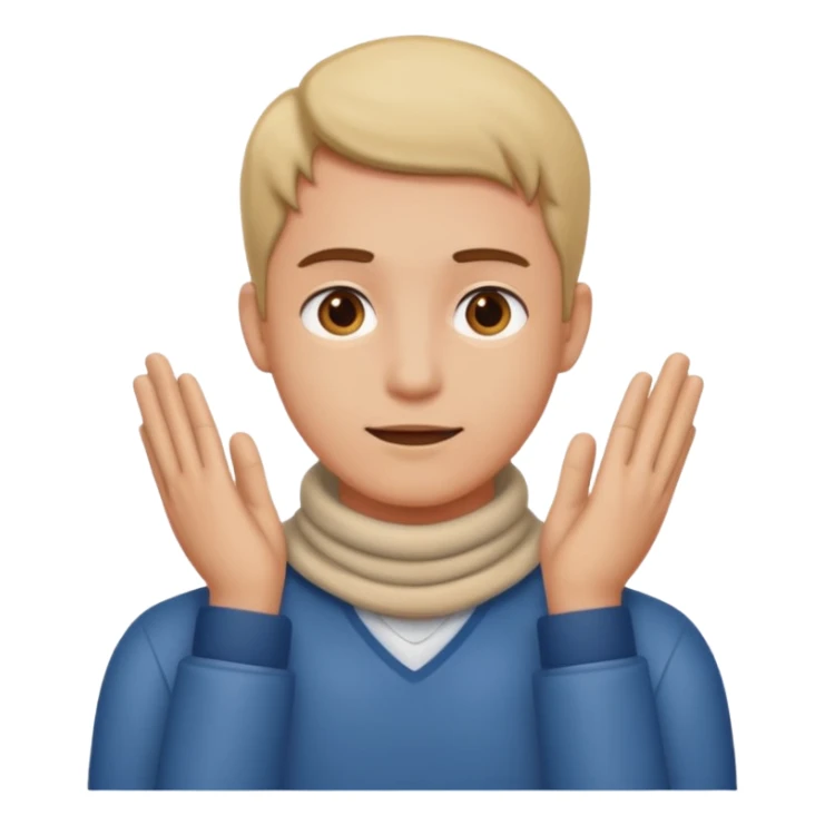 person with hands around his neck sticker