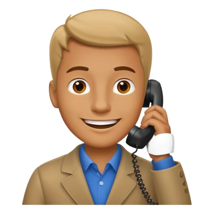un hombre llamando por telefono sticker