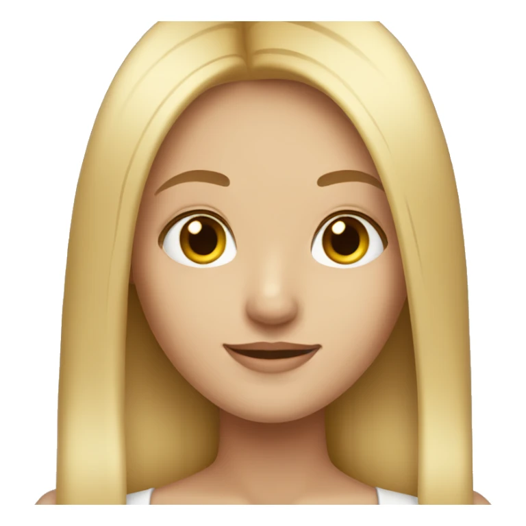 Pretty girl with blonde straight long hair and a middle parting  sticker