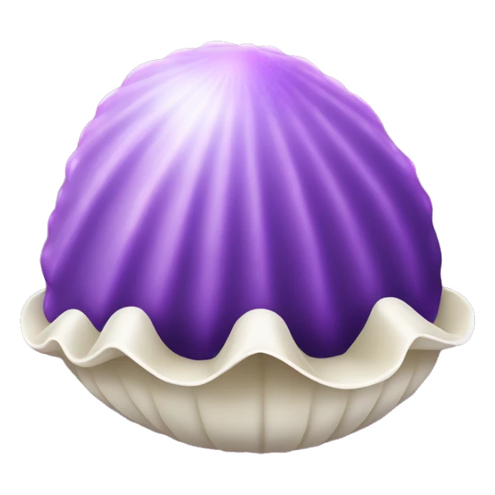 Clam shell with purple disco ball as pearl sticker
