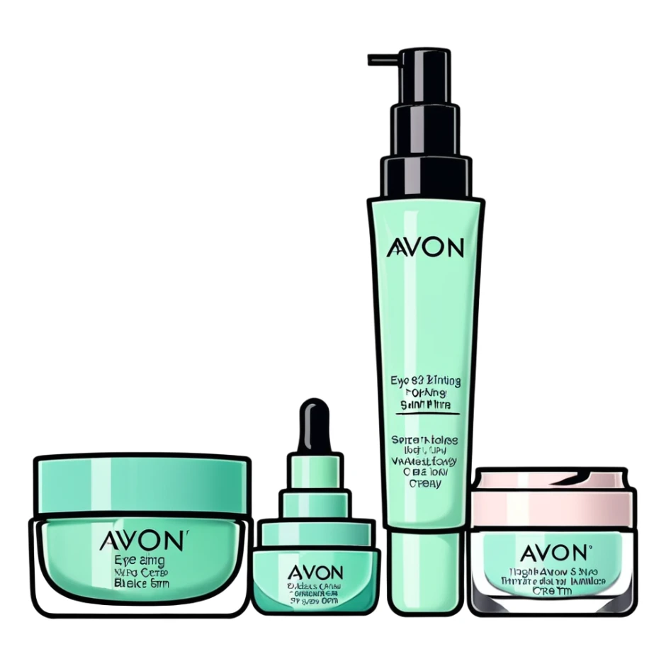 AVON anti-aging serum, eye cream, and night cream sticker