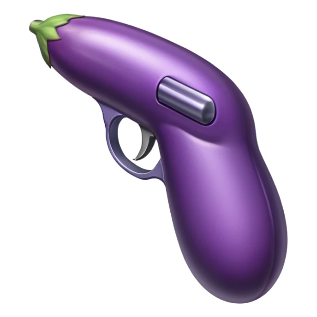 A gun that looks like an eggplant sticker