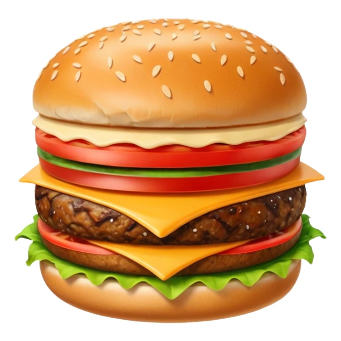 Cheese and tomato and vegetables Burger sticker
