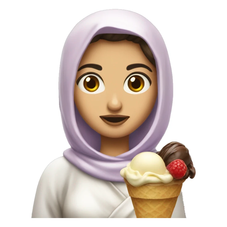 fatima che mangia gelato amarena sticker