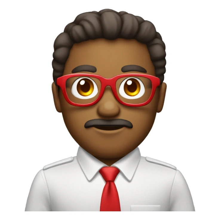 Mono con gafas rojas que tenga cosas cómo de el futuro 2027 sticker