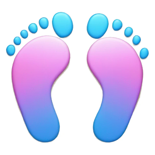 Pink and blue baby footprints  sticker