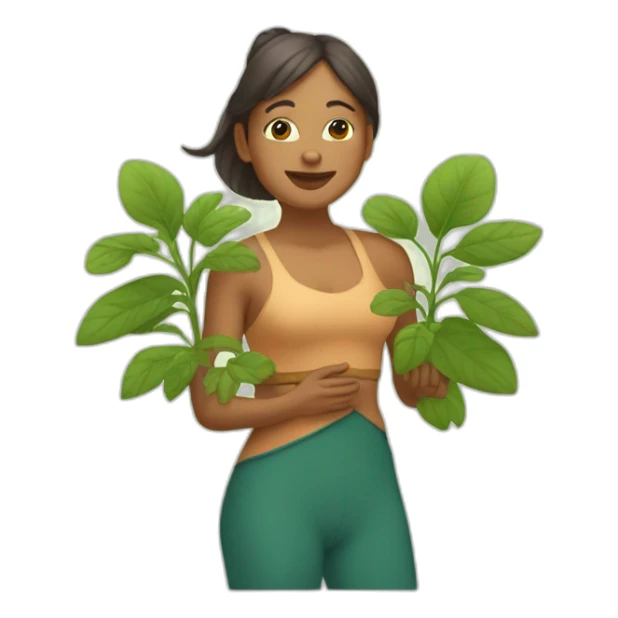 pocahontas plant lady marichyasana sticker