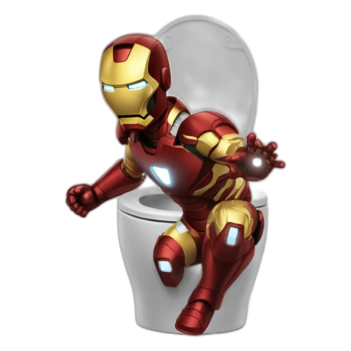 IronMan on toilet sticker