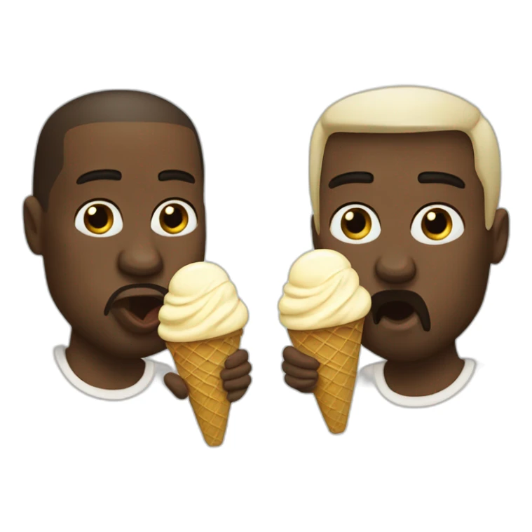 kanye-west-eating-ice-cream sticker