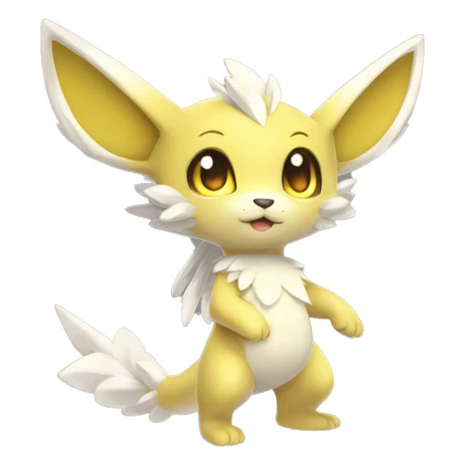 a anthro chibi-style shiny sparkle-Fakémon-hybrid full body sticker