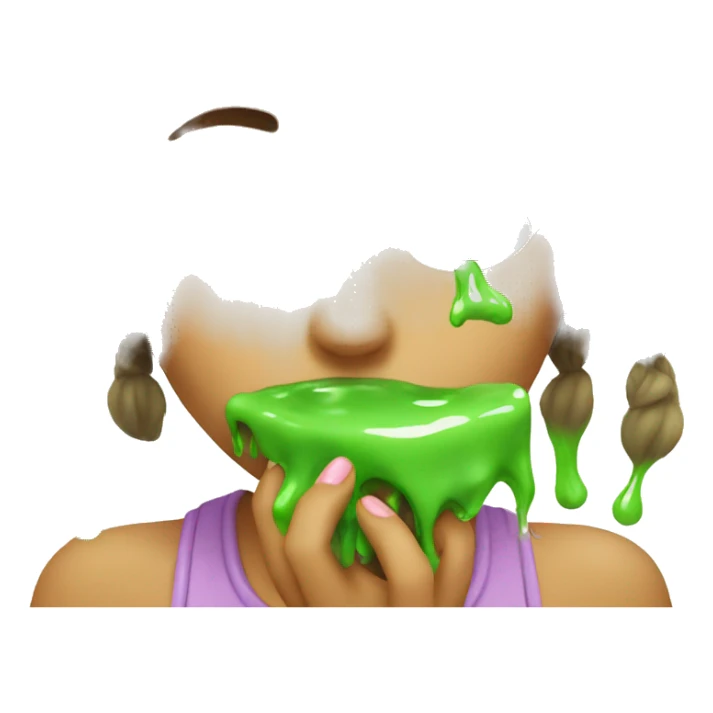 Girl eat slime sticker