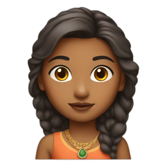 Indian-American girl sticker