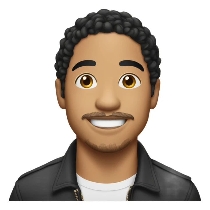 Anthony Ramos with facial hair smiling sticker