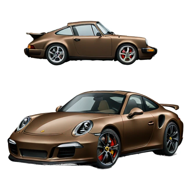 Brown porche 911gts sticker