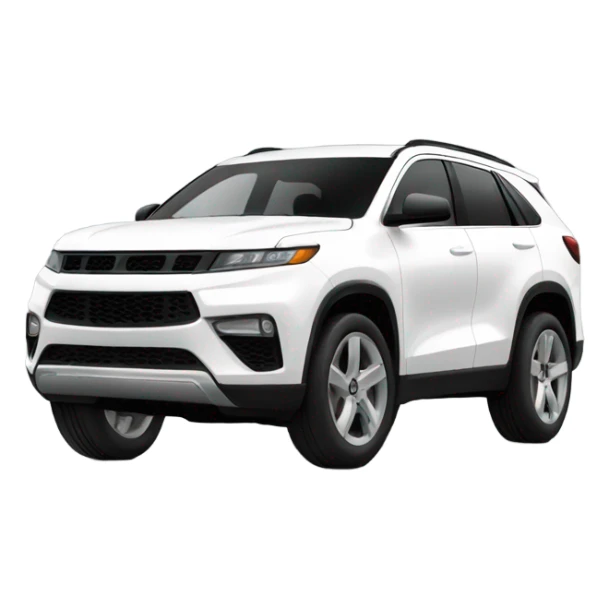 White suv black rims sticker