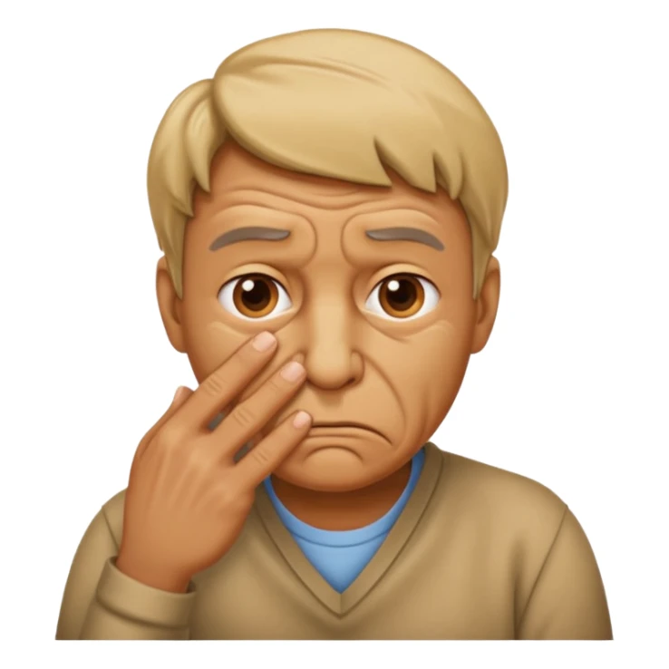 Person holding nose because something else is stinky sticker